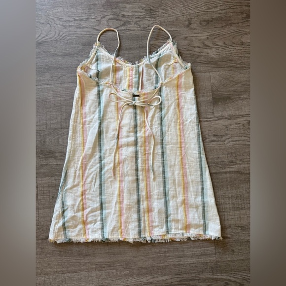 New Billabong The Salty Blonde Striped Mini Dress Size L - Picture 5 of 13